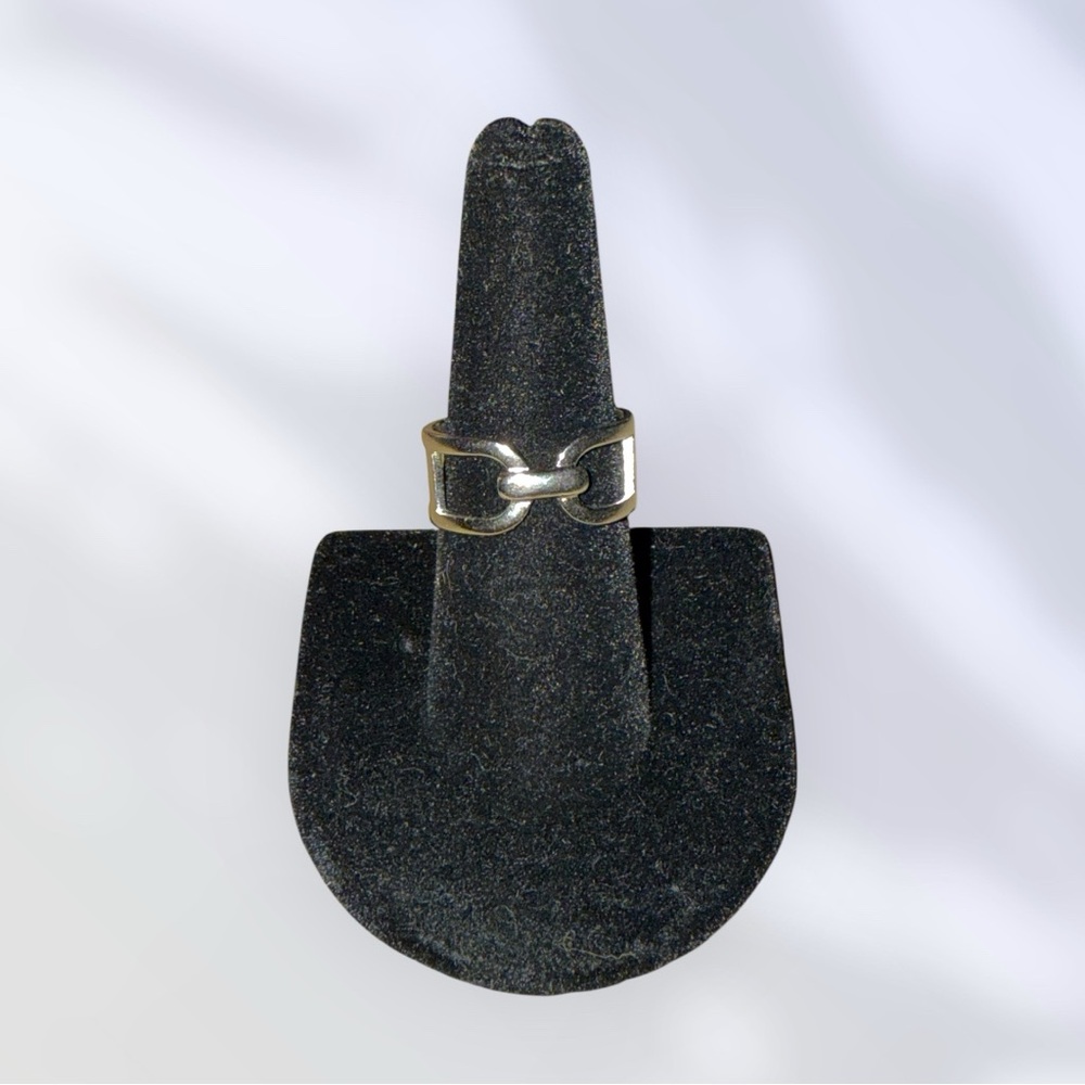 Chain Link Silver Tone Stainless Ring